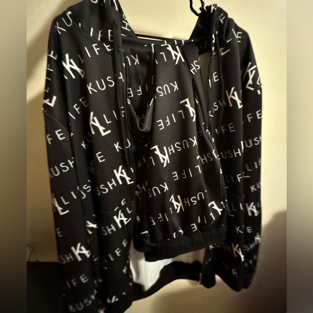 Black & white KUSHLIFE Tracksuit